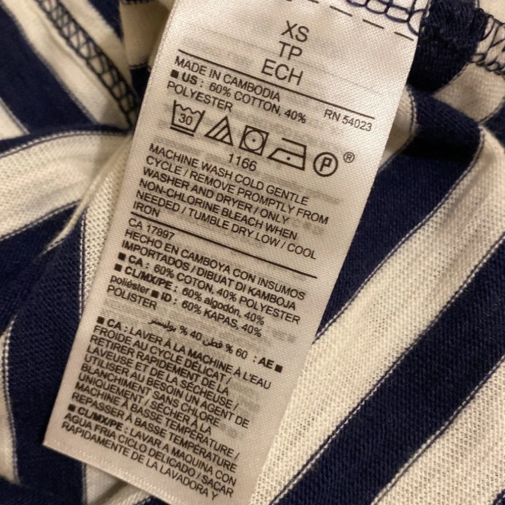 Old Navy T-shirt dress navy & white stripes. Size Xs. New. No tags . - Picture 9 of 9